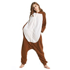 Adult Baboon Animal Pajamas Fleece Kigurumi Costume Onesie - Azufun