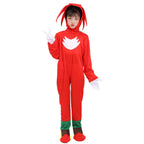 Knuckles Sonic Cosplay Costume Hedgehog Cartoon Bodysuit Jumpsuit For Kids