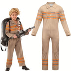 kids Ghostbuster Cosplay Zentai Suit Costume Children Jumpsuit Bodysuit Outfits - Azufun