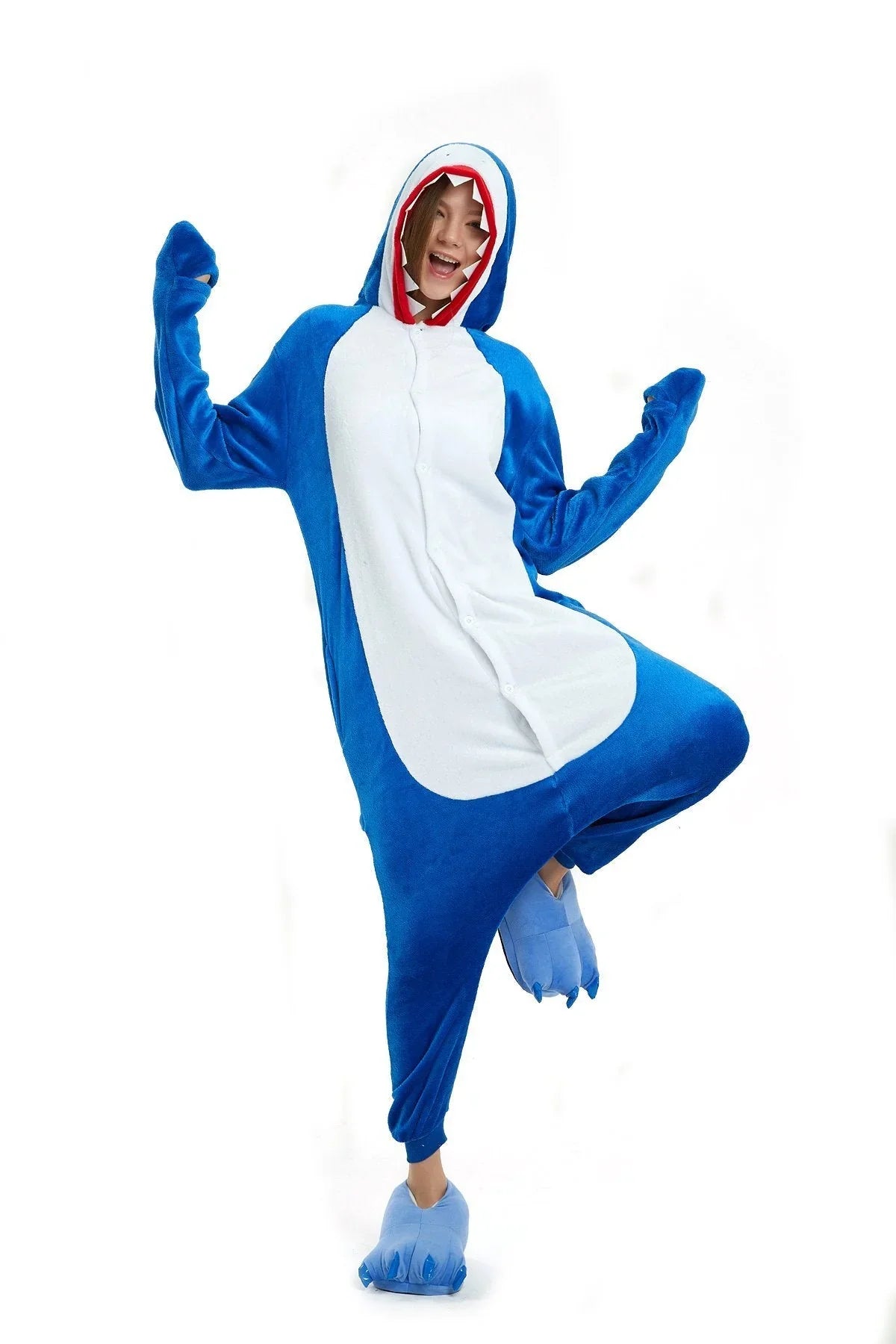 Shark Unicorn Adult Kigurumi Onesie Pajamas Animal Sleepwear - Azufun