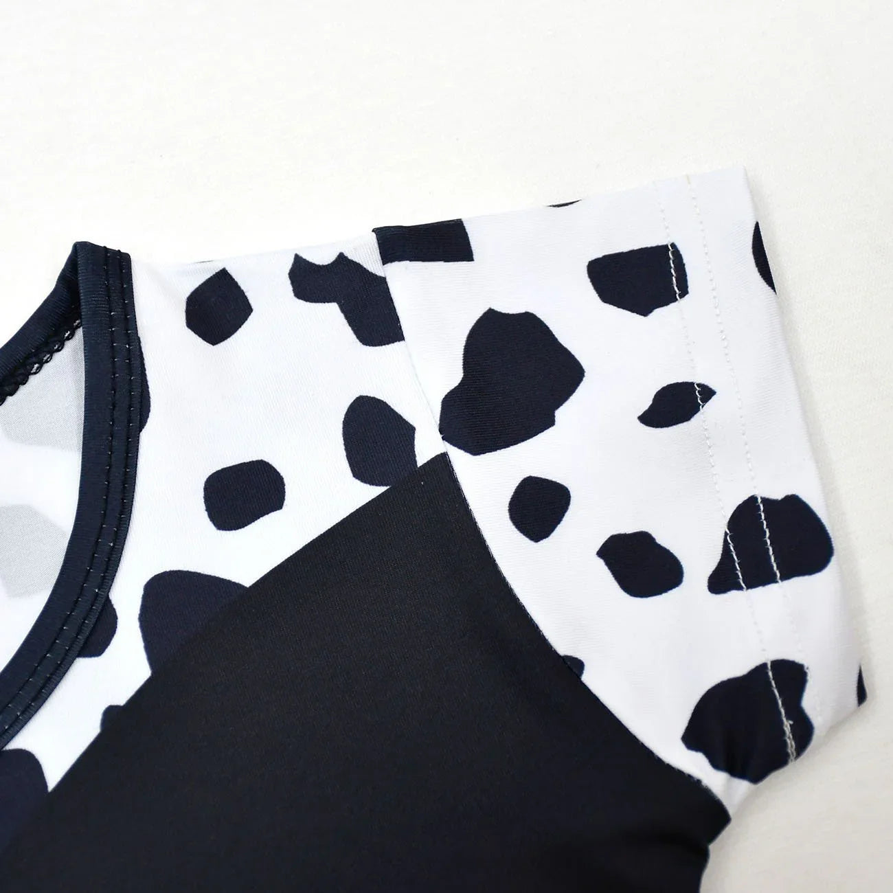 Cruella Costume Cosplay Dress Up Halloween Outfits Role Play Spotted Dot Ruffle Dresses for Girls