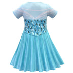 Frozen Girls Dresses Cartoon Cosplay Snow Queen  Princess Elsa For Kids - Azufun