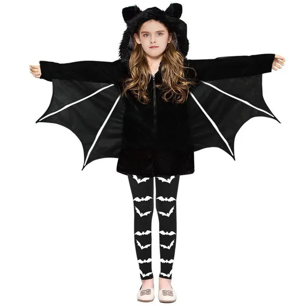kids Bat cape suit Cosplay Costumes Halloween Performance pants - Azufun