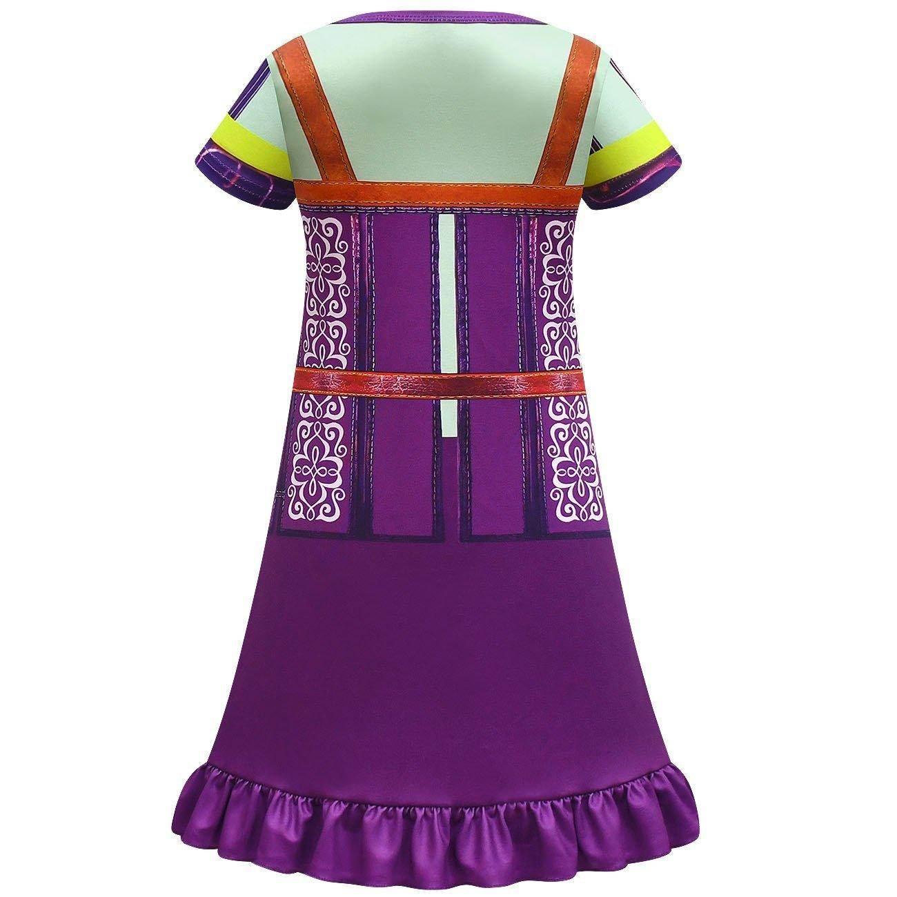 Kids' Cinderella Cosplay Short Sleeved Dress New Ruffled Princess Costume with Bag - Azufun