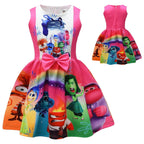 Kids' Inside Out 2 Dress All characters Girls' Movie Costume for Parties and Play - Azufun
