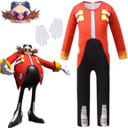 Kids Sonic The Hedgehog Dr. Eggman Cosplay Zentai Jumpuit Costume - Azufun