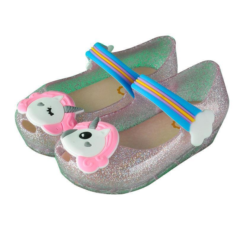 BuyLed Unicorn Shoes Kids Glitter Shoes Mary Jelly Flats Shoes For Girls Now Cheaper With 3 - 5 Days Ship - PajamasBuy