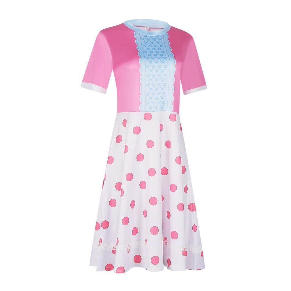 Little Bo Peep Toy Story Pink Dress Carnival Cosplay Costume For Adult - Azufun