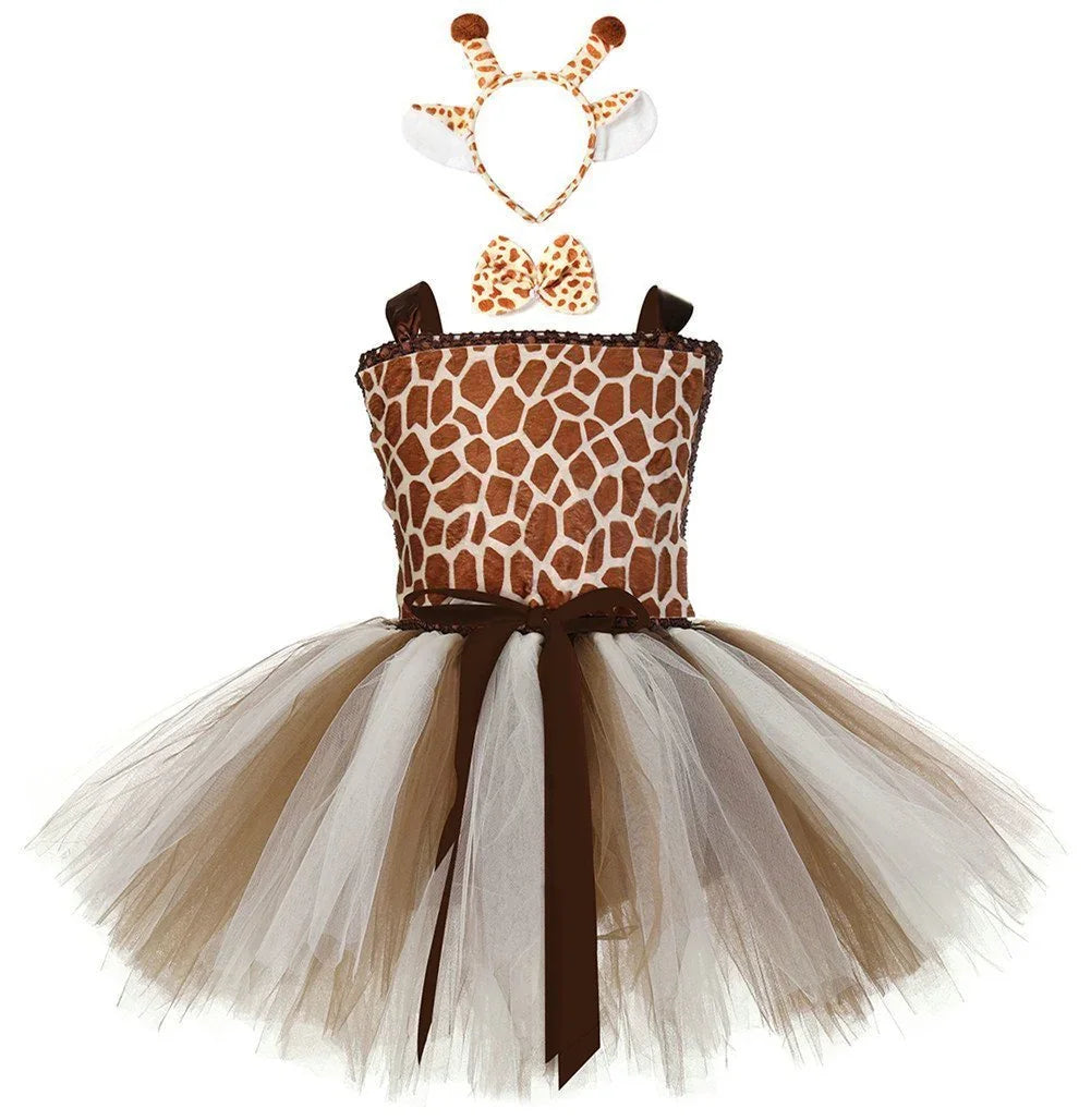 BuyMika Giraffe Zarafa Tutu Dress for Baby Girl Cartoon Costume Now Cheaper With 3 - 5 Days Ship - PajamasBuy