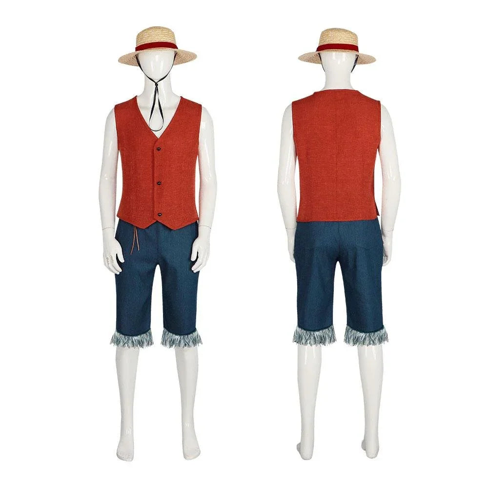 BuyMonkey D Luffy One Piece Halloween Cosplay Costume Outfits Carnival Suit Adults Now Cheaper With 3 - 5 Days Ship - PajamasBuy