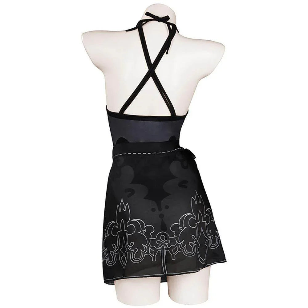 NieR Automata YoRHa No.2 Swimsuit Cosplay Costume Swimwear Outfits - Azufun