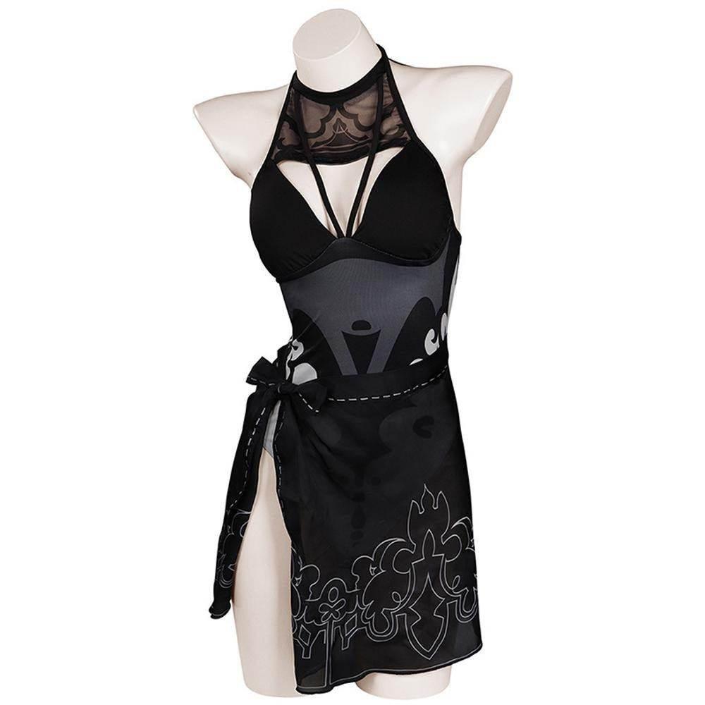 NieR Automata YoRHa No.2 Swimsuit Cosplay Costume Swimwear Outfits - Azufun