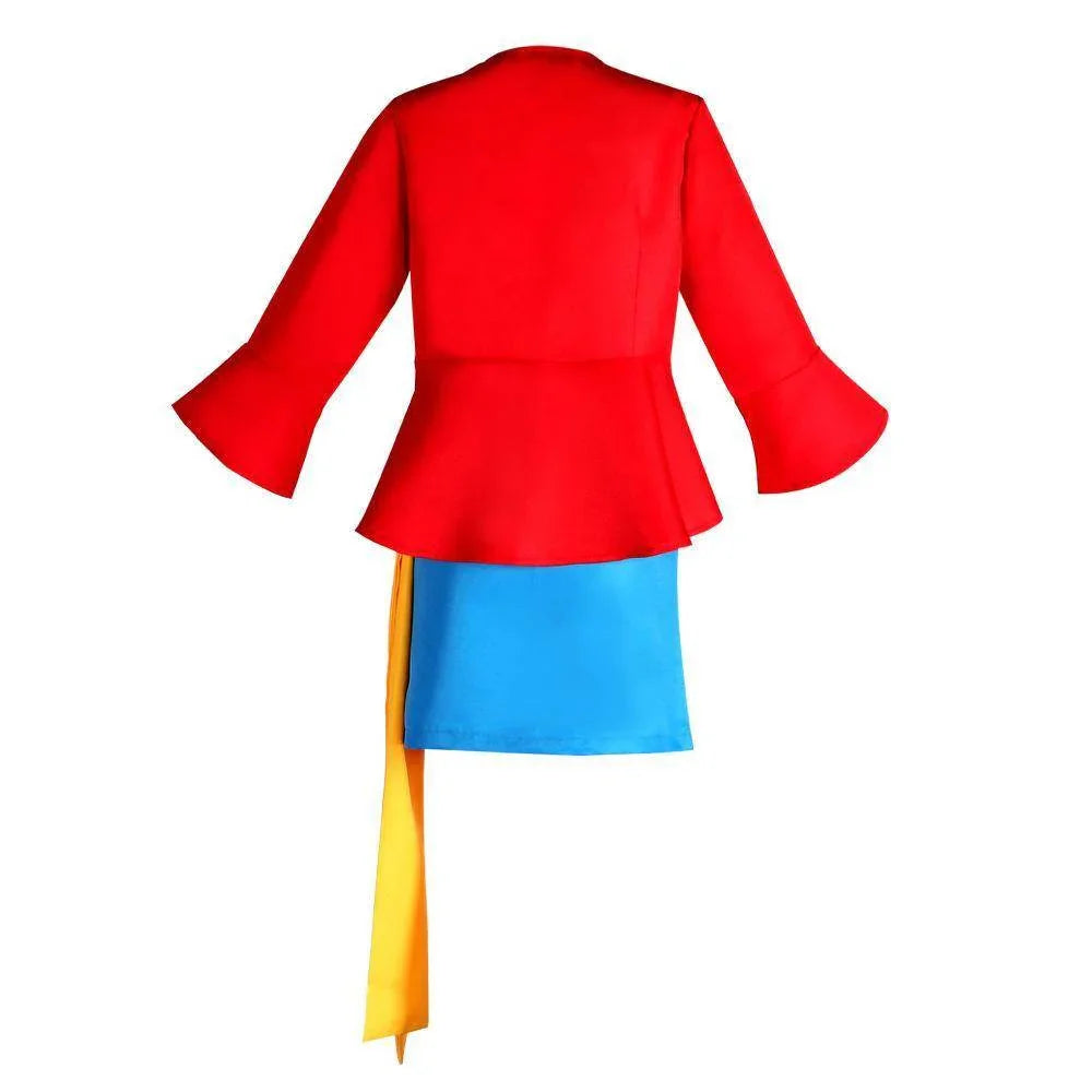 One Piece Wano Country Anime Monkey D. Luffy Costume Party Carnival Cosplay Full Set - Azufun