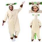 Pokemon Leafeon Kigurumi Onesies Costume Cozy Cartoon Fleece Pajamas - Azufun