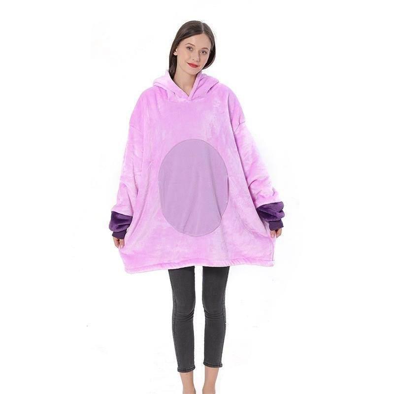 Pokemon Sylveon Keep Warm Costume Cartoon Hoodie Lazy TV Blanket - Azufun