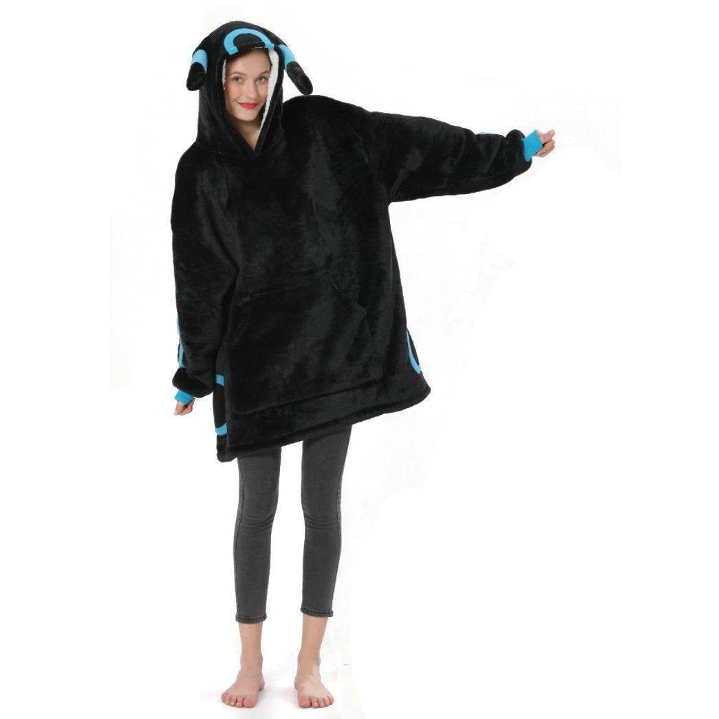 Pok¨¦mon Umbreon Cartoon Keep Warm Costume Halloween Animal Lazy TV Blanket - Azufun