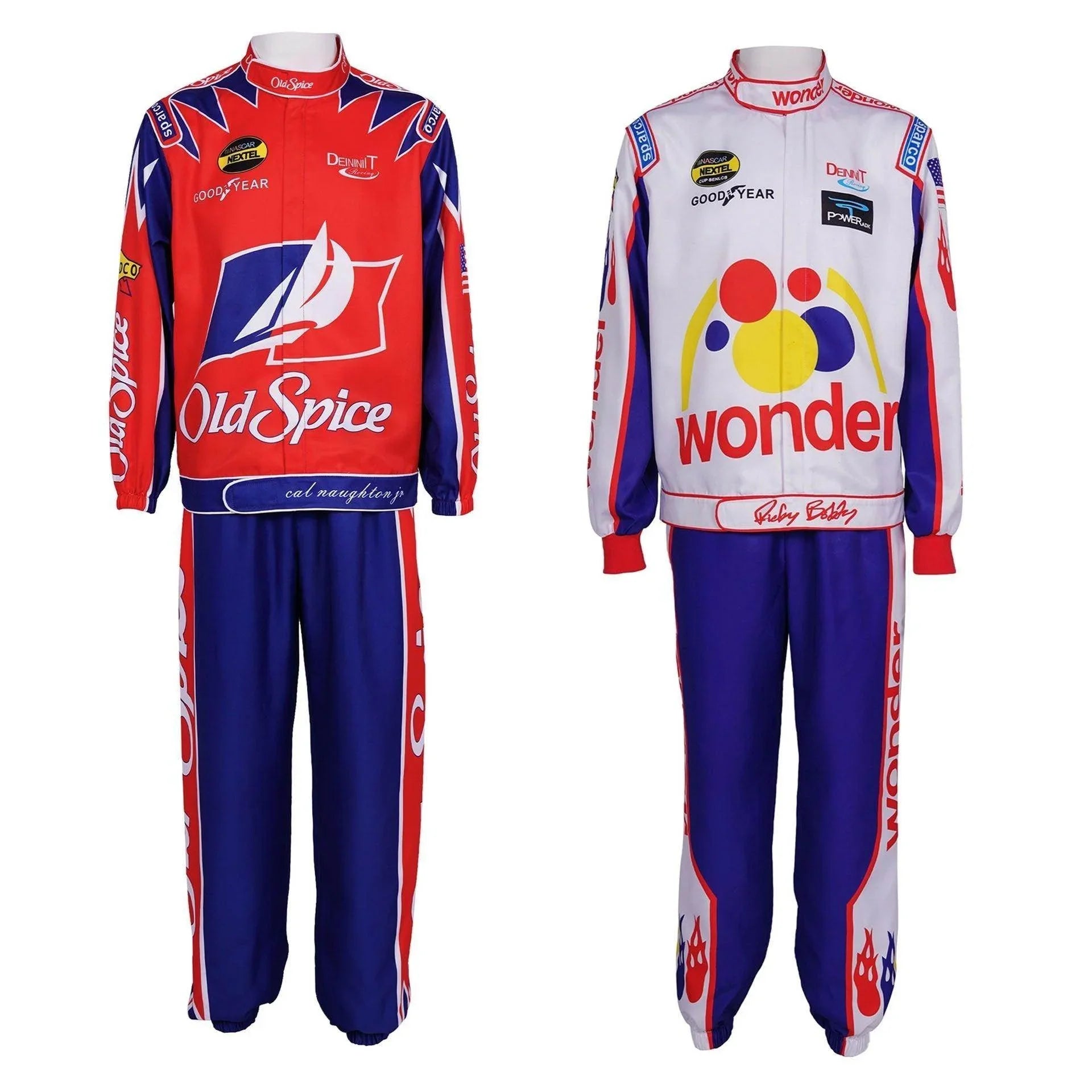 Ricky Bobby Nascar Cosplay Costume Talladega Nights Wonder Bread Racing Apparel - Azufun