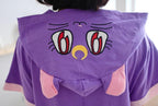 Sailor moon Purple Cat Luna Animal Onesie Pajamas Short Sleeve - Pajamasbuy