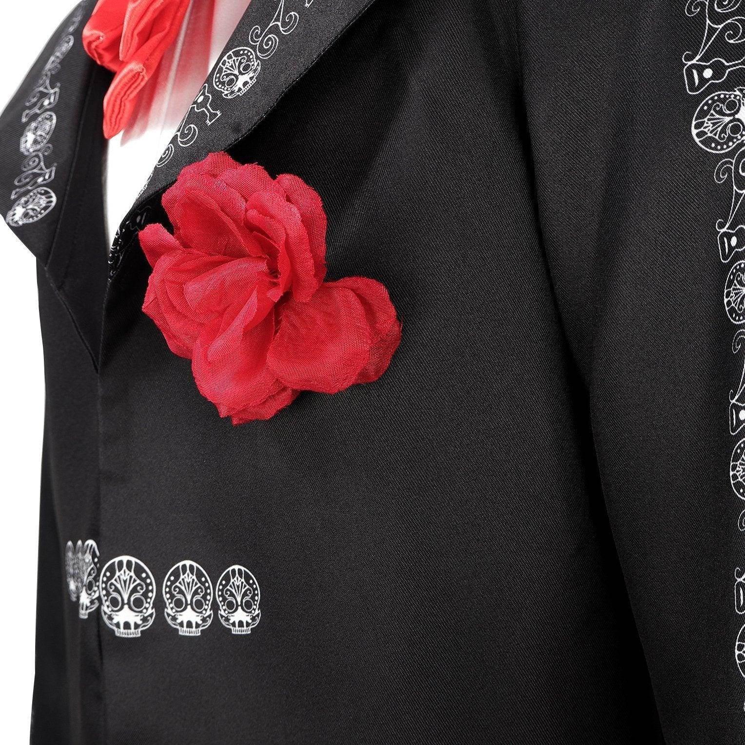 Scary Skeleton Suit - Black and White Halloween Pants and Jacket business suit cosplay - Azufun