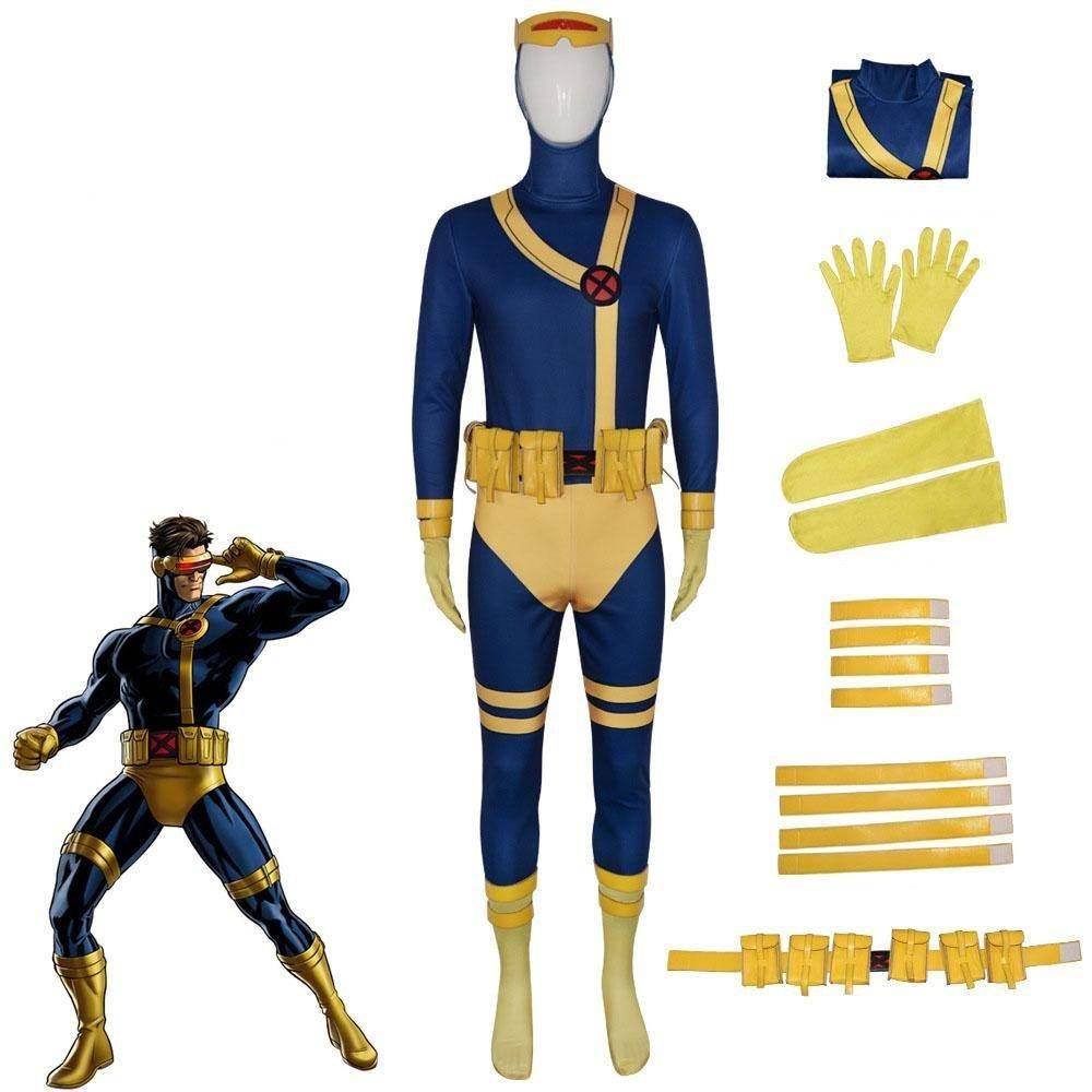 Scott Summers X-Men Cosplay Costumes Carnival Party Outfits Full Set For Adult - Azufun