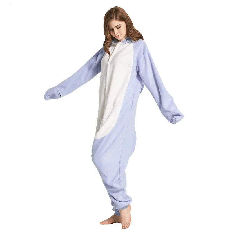 BuyShark Cartoon Kigurumi Animal Onesies Pajamas For Adult Now Cheaper With 3 - 5 Days Ship - PajamasBuy