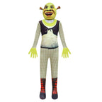 Shrek Costume Cosplay Jumpsuit with Mask Bag for Kids Halloween - Azufun