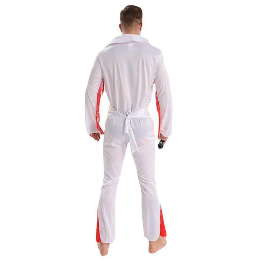 Singer Elvis Presley 80s Costume Outfits Vintage Carnival Masquerade Halloween for Men - Azufun