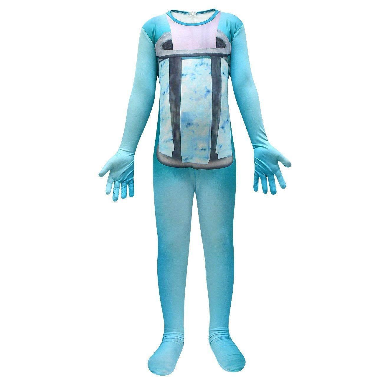 Skibidi Toilet Blue Jumpsuit Titan Tv man Cosplay Costume For Kids - Azufun