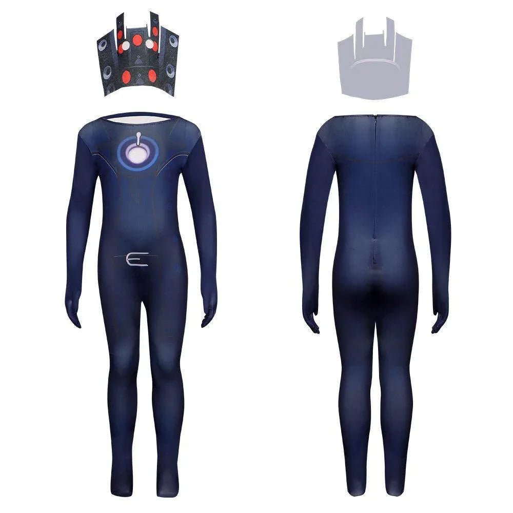 Skibidi Toilet Game Kids Cosplay Costume Jumpsuit Halloween Carnival Suit - Azufun