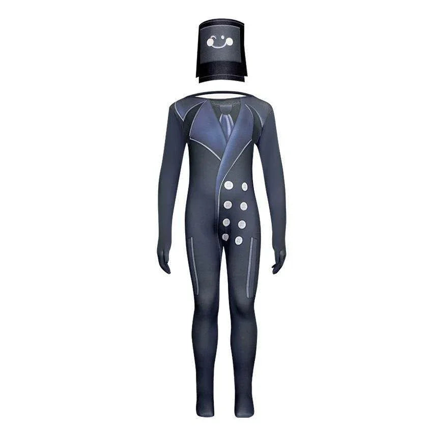 Skibidi Toilet Game Kids Cosplay Costume Jumpsuit Halloween Carnival Suit - Azufun