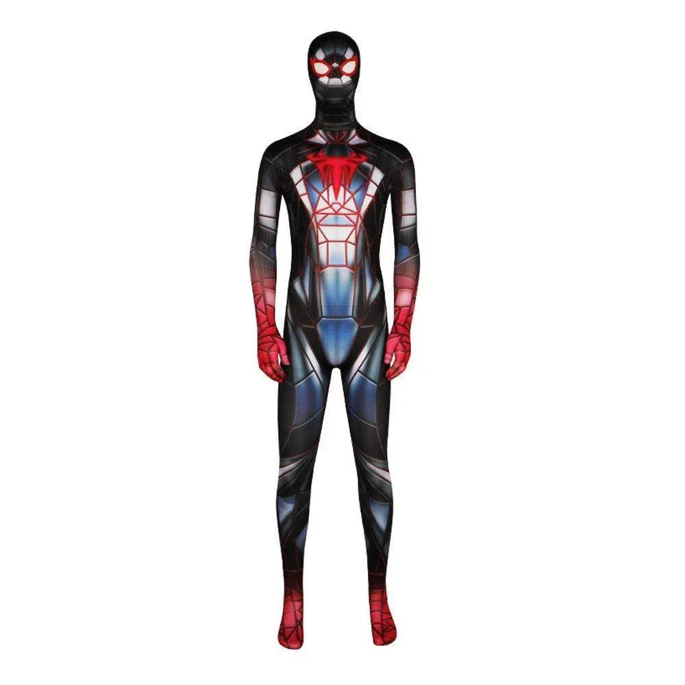 Spider-Man 2099 PS5 Comics Miles Morales Jumpsuit Halloween Cosplay Costume Bodysuit - Azufun
