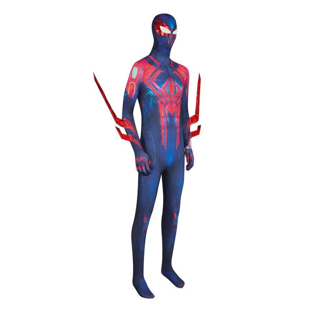 SpiderMan Across the Spider Verse Miguel O'Hara 2099 Zentai Costume Cosplay Outfits Halloween Carnival Suit Adults - Azufun