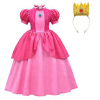 Super Mario Bros Princess Peach Kids Girls Tutu Dress Outfits Cosplay Costume - Pajamasbuy