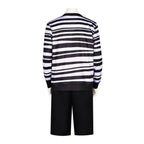 The Addams Family Wednesday Pugsley Costume Halloween Cosplay Carnival Suit Adults - Azufun
