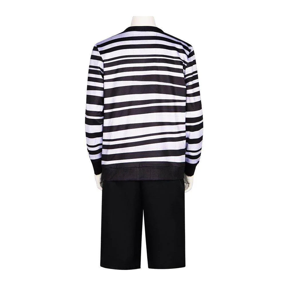 The Addams Family Wednesday Pugsley Costume Halloween Cosplay Carnival Suit Adults - Azufun