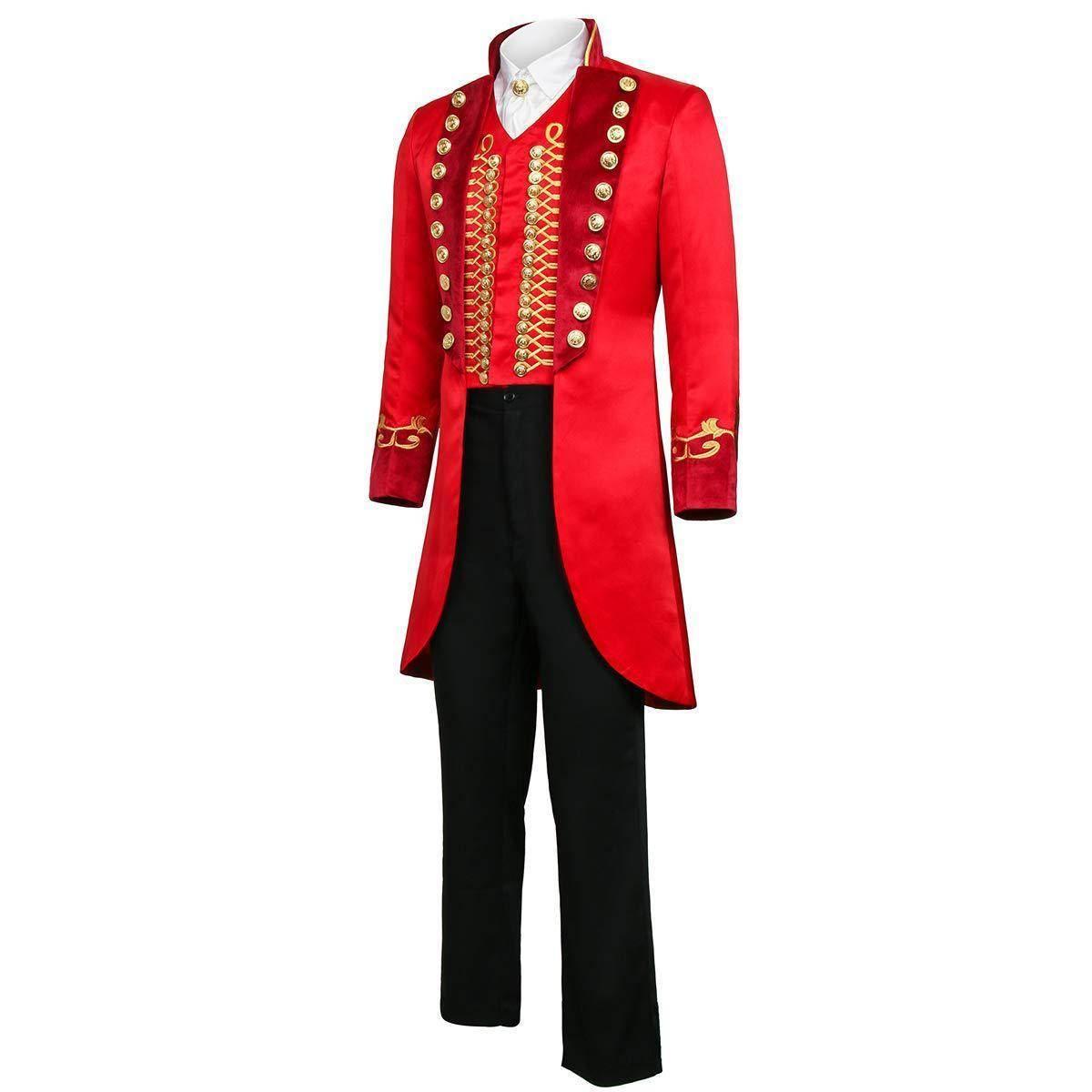 The Greatest Showman Cosplay Costume P.T. Barnum Red Suit - Azufun