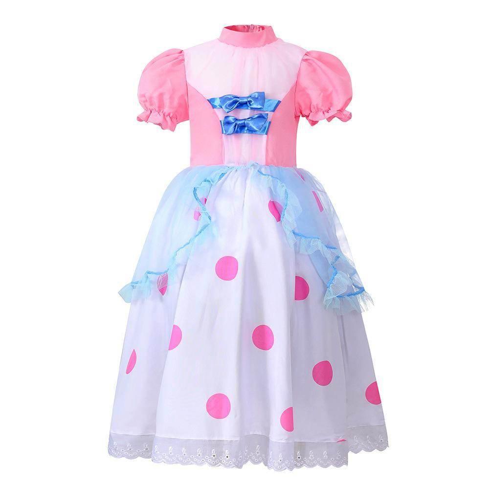Toy Story 4 Little Bo Peep Costume Cosplay Dress Halloween For Kids - Azufun