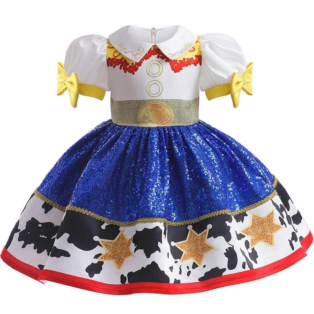 Toy Story Jessie Waisted Princess Dress Cosplay Costumes For Kids - Azufun