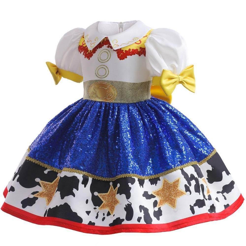 Toy Story Jessie Waisted Princess Dress Cosplay Costumes For Kids - Azufun