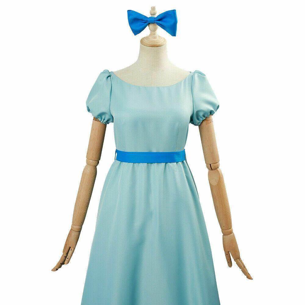 Wendy Darling Peter Pan Cosplay Costume Princess Dress for Women - Azufun