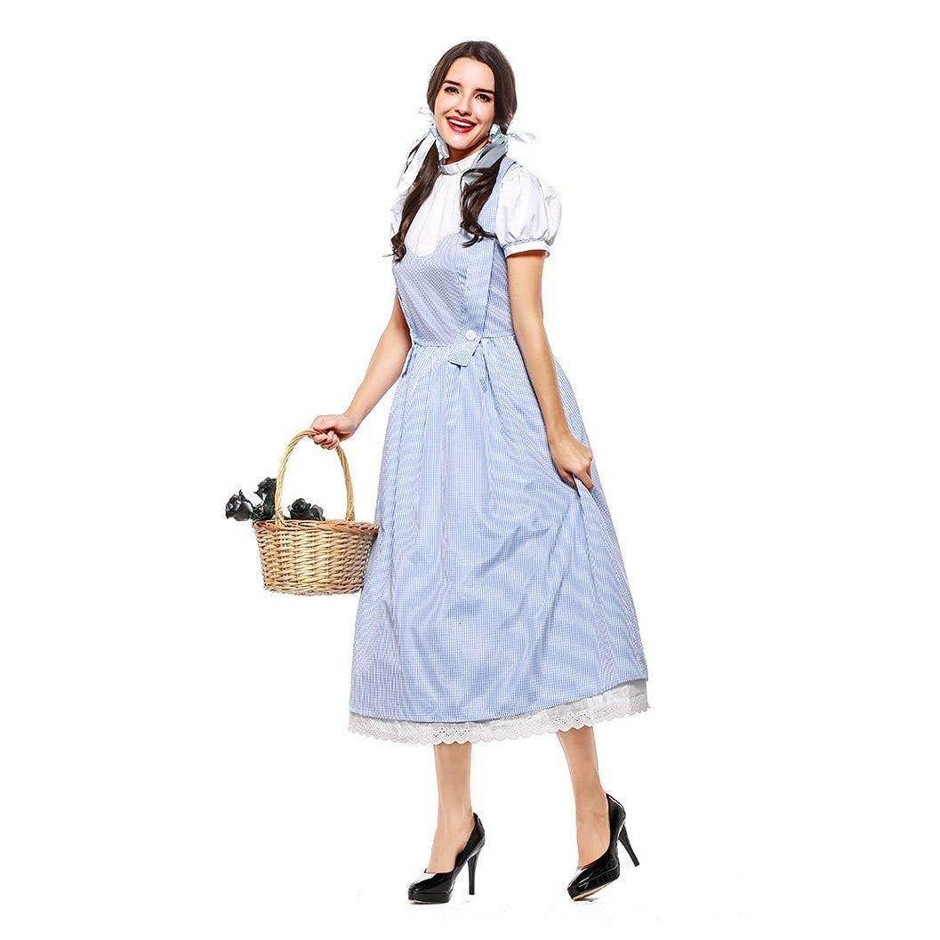Wizard of Oz Dorothy Costume Dress Maid Alice for Women XXL Size - Azufun