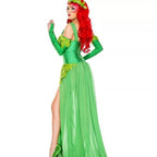 Women's Deuxe Poison lvy Costume long dress Halloween - Azufun