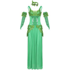 Women's Deuxe Poison lvy Costume long dress Halloween - Azufun