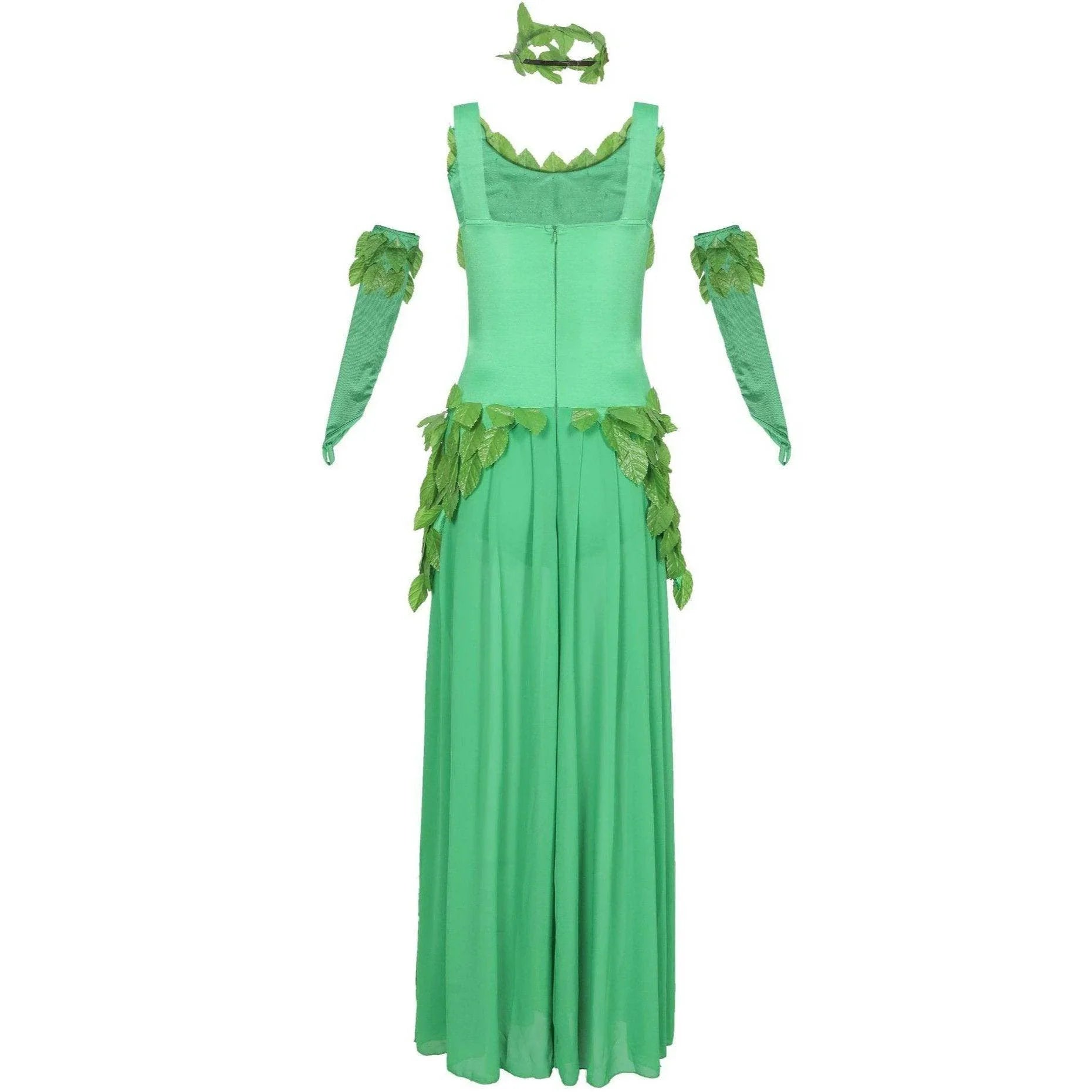 Women's Deuxe Poison lvy Costume long dress Halloween - Azufun